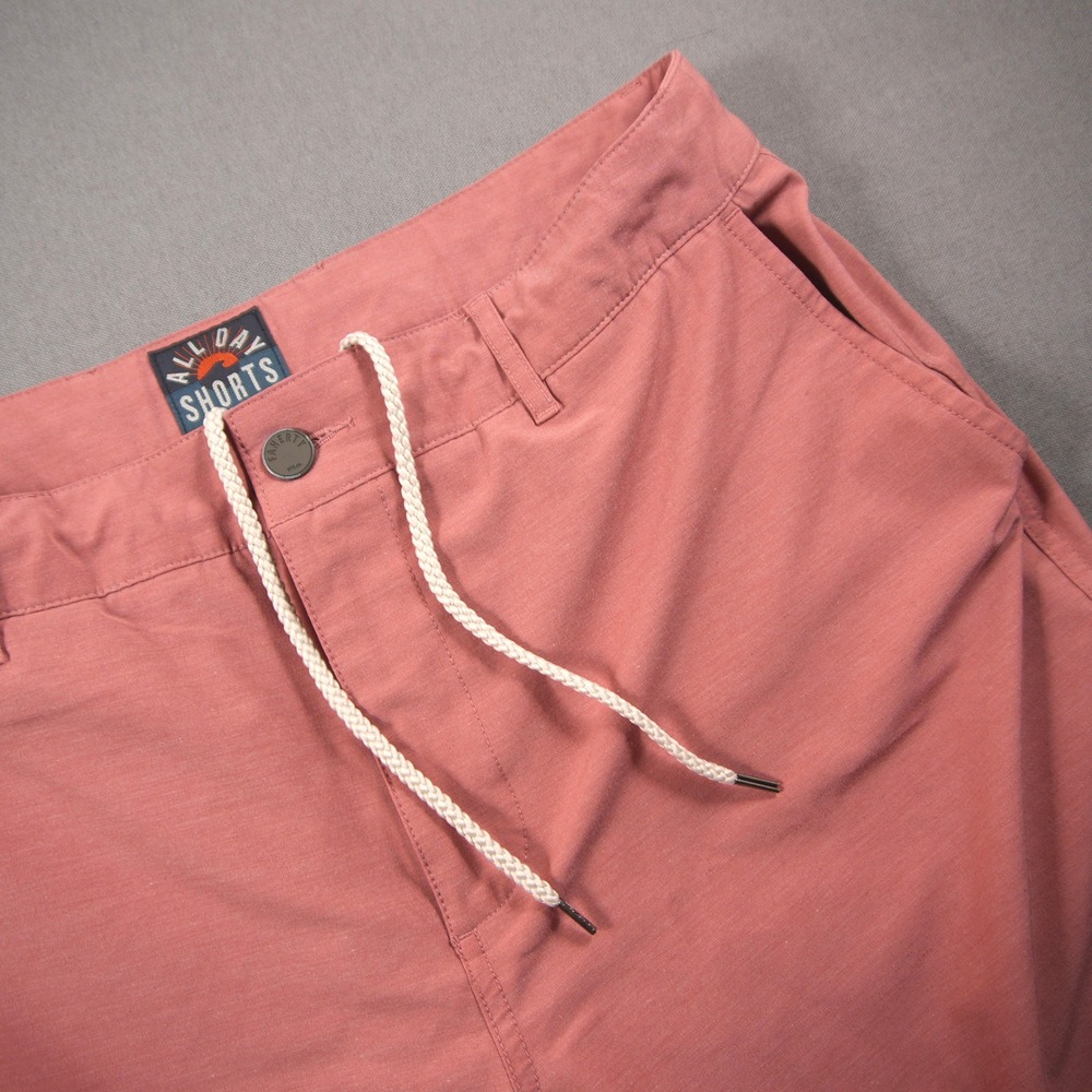 Faherty All Day Hybrid Drawstring Men Shorts 32 MBS2334 Swim Pink Beach Coastal